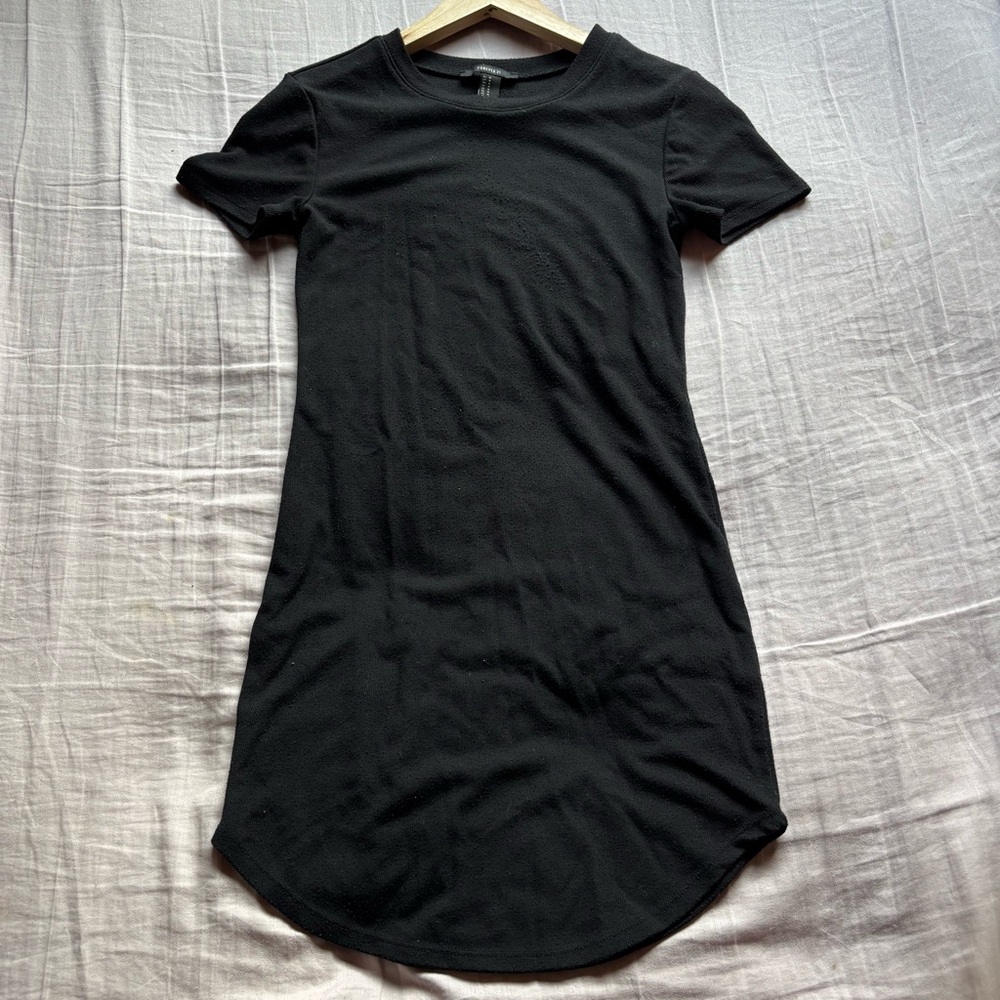 Forever 21 Black Knit Tee Dress